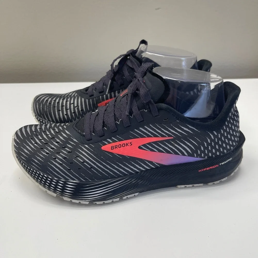 Brooks Hyperion Tempo Womens 6.5 Black Pink Training Running Shoes 1203281B026